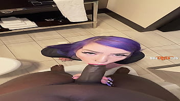 Bbc bathroom blowjob with pawg rachel luxe