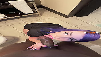 Bbc bathroom blowjob with pawg rachel luxe