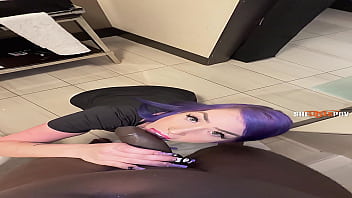 Bbc bathroom blowjob with pawg rachel luxe