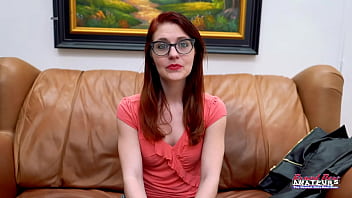 Redhead cutie dezi rae fingerfucks her pussy and deepthroats a hard boner