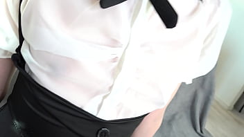 【足フェチ 足コキ動画】女教師のベージュパンストの中で射精