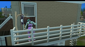 This girl sneaks into her best friend's bedroom