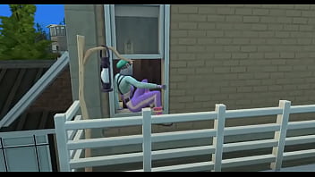 This girl sneaks into her best friend's bedroom