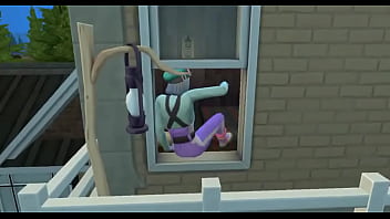 This girl sneaks into her best friend's bedroom