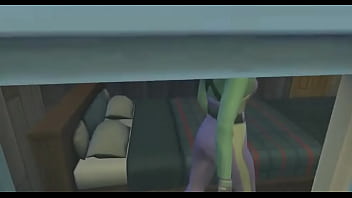 This girl sneaks into her best friend's bedroom