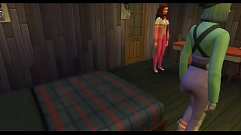 This girl sneaks into her best friend's bedroom