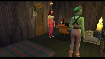 This girl sneaks into her best friend's bedroom