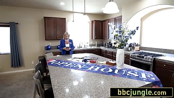 This real estate agent earns her commission by taking on a big black cock