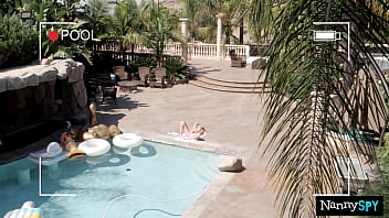 Slutty nanny begs toe keep her job with a mouthful of cock