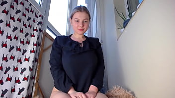 Anal play with big and mini dildo