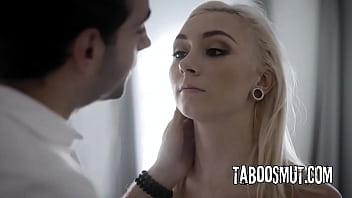 Skinny blonde student fucked by creepy tutor