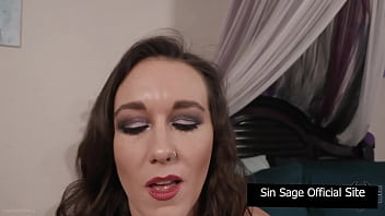 Sinn sage sensual sucking her strap on before getting wild with her pussy hole sensual time