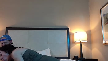 Very pretty teen sucking huge dick