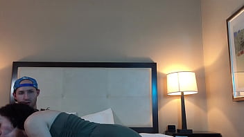 Very pretty teen sucking huge dick