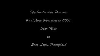 Star nine loves pantyhose nylon worship masturbation