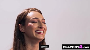 Hot big ass babe posed and big tits milf masturbated after interview