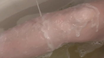 Milf soapy foam on tits pussy ass legs sexy blonde milf takes bathroom handjob solo milf shower