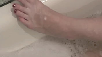 Milf Soapy Foam On Tits Pussy Ass Legs Sexy Blonde Milf Takes Bathroom Handjob Solo Milf Shower thumbnail