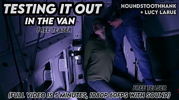 Testing it out in the van Testing it out in the van
