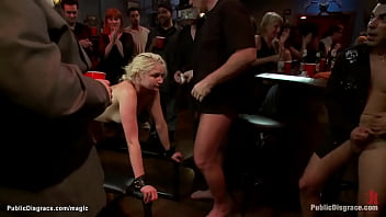 Dom Princess Donna Dolore Brought Blonde Hottie Slave Natasha Lyn In Public Bar Where Big Dick Mark Davis And Strangers Gang Bang Fuck Her In Various Positions thumbnail