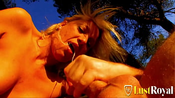 Nice tanned blonde taking hard pounding