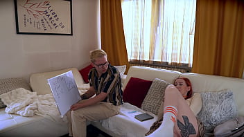 Redhead student fucks her teacher after school at her place