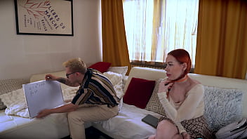 Redhead student fucks her teacher after school at her place