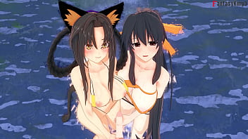 Threesome with akeno and kuroka in the pool hs dxd ntr madness 11 full movie on sheer & fantasyking3