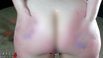 Cheeks whipped red butt plug & paddling punishment