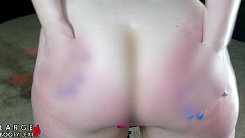 Cheeks whipped red butt plug & paddling punishment