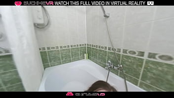 Naked horny girl alexa mills sucks dick and fucks in the bathroom in vr