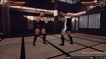 Lillith vs kevin nf3d video game mixed sex combat dojo