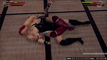 Lillith vs kevin nf3d video game mixed sex combat dojo