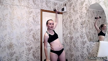 Merida Fingering Shaved Pussy Afer Sporting thumbnail