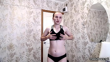 Merida fingering shaved pussy afer sporting