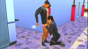 A guy smokes cigarettes and fucks