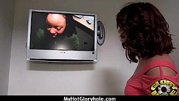 Hottie sucks and fucks black cock for cusmhot at gloryhole 10