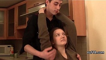 Bondage and sex with flexible teen girl