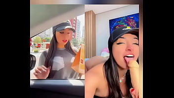 Public taking macdonald's service to a next level hot roleplay here