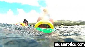 Massage therapist giving her patient some unknowing love 14