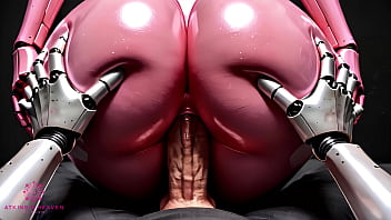 Sex robot gets pounded and filled with cum close up pov ai