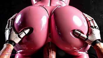 Sex robot gets pounded and filled with cum close up pov ai