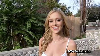 She tries on a fishnet just to get fucked