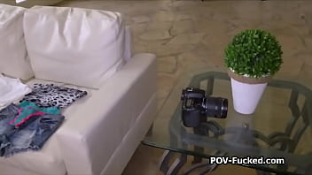 She tries on a fishnet just to get fucked