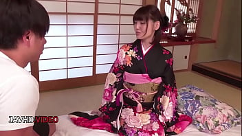 Elegant kimono seduction leads to passionate climax