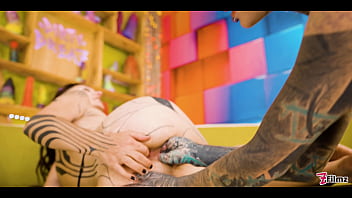 Inked beauty stretched with big toys and dp fisted hard until a genuine orgasm hits