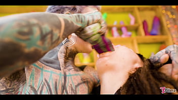 Inked beauty stretched with big toys and dp fisted hard until a genuine orgasm hits