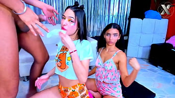 Hot sleepover throat fucking for jasmine