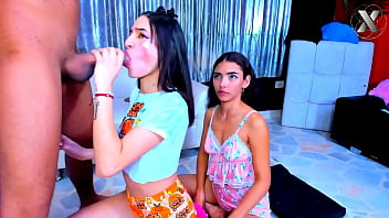 Hot sleepover throat fucking for jasmine