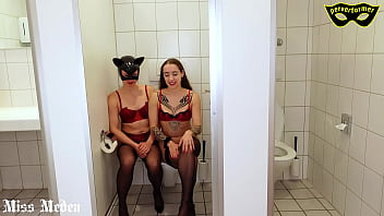 Slave must clean the toilet seat with his tongue